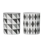 BLO-27200063 Porculanski svijećnjak, bijeli, O7,5x9 cm, sort.