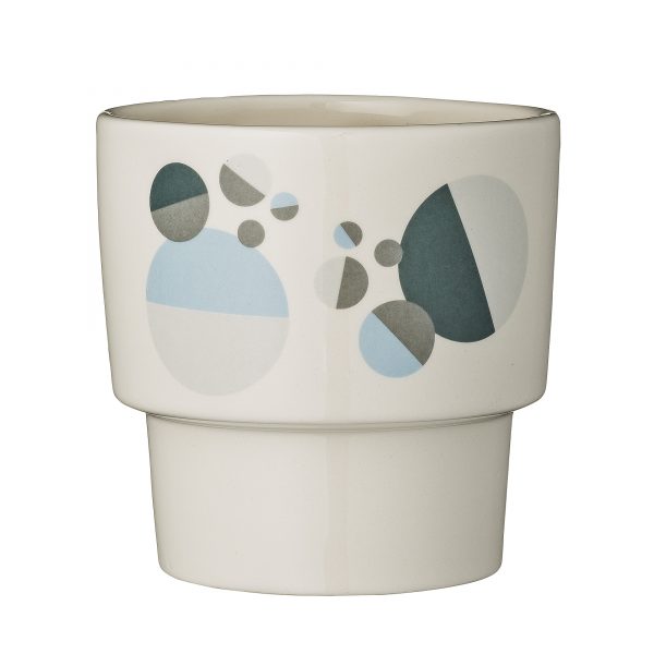 BLO-75500039 Keramička posuda za cvijeće, bijela, O12,5x13 cm