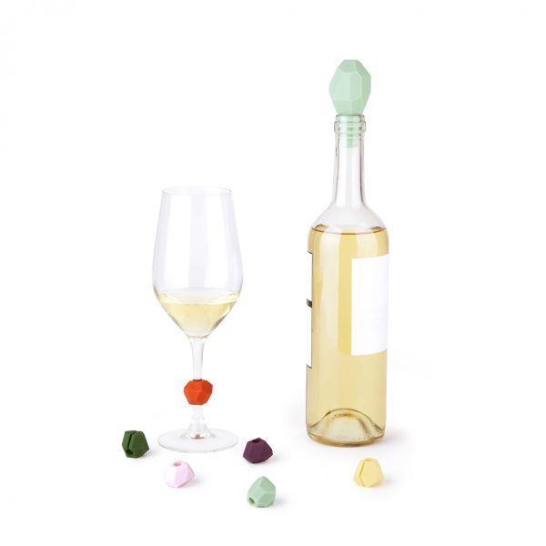 UMBRA-480505-022 GEM SET ČEP+ 6 MARKERA ZA ČAŠE BOJE SORT.