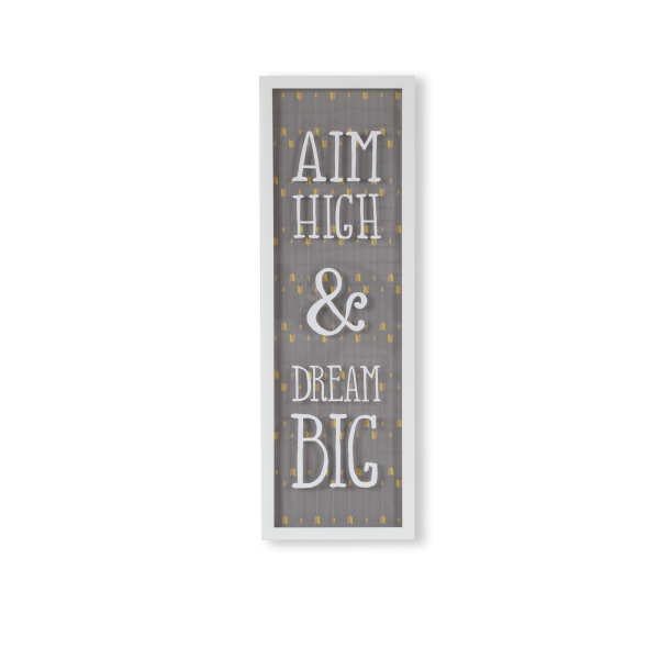 AimHigh_CC-600x600 UMBRA-470532-022 AIM HIGH& DREAM BIG UKRAS ZA ZID BIJELI n.r.v. - Slika 1