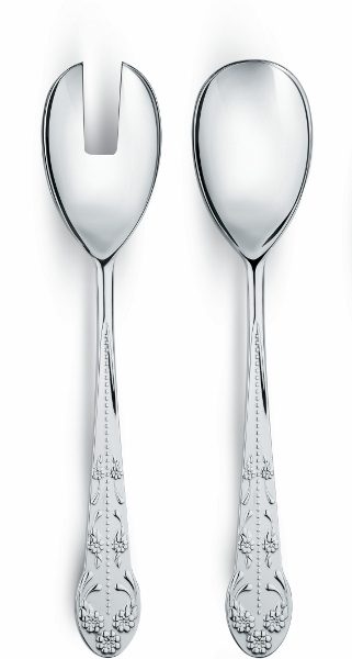 ALESSI-AM38/14 "ASTA BAROCCA" PRIBOR ZA SALATU  ALUM. 2/1
