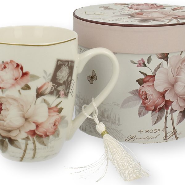 DUO-5902693900320 ŠALICA PORCULAN SECESJA 375ML U UKRASNOJ KUTIJI