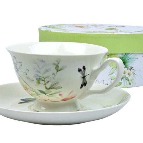 DUO-5902693916352 Porculan šalica za kavu sa tanjurićem 200 ml Hana