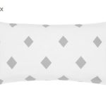 DEO8MIS02-115 Pamučne jastučnice Nele, 2/1, siva/bijela, 40 x 80 cm