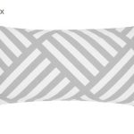 DEO8MIS03-115 Pamučne jastučnice Sarah, 2/1, siva/bijela, 40 x 80 cm