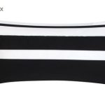 DEL8ALD10-105 Pamučne jastučnice Cecilia, 2/1, crna/bijela, 40 x 80 cm