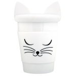 PYL-34336 WHITE - TROPHY MUG 2 porculanska putna šalica sa silikonskim poklopcem 10 x 9,5 x 14,5 cm, bijela