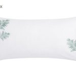 DEL8HEO02-110 Pamučne jastučnice Mira, 2 kom., bijela/zelena, 40 x 80 cm