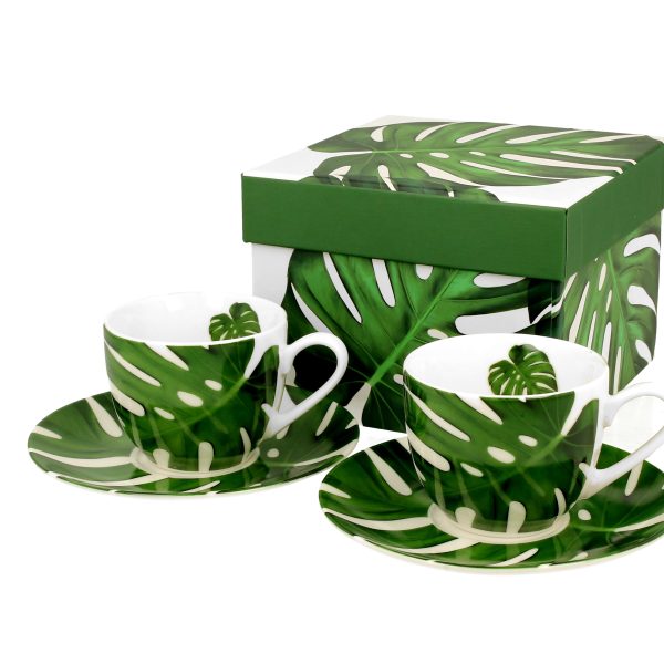 DUO-5903693923831 Set 2 porculan šalica za espresso MONSTERA