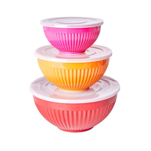 RICE- MELBW-3ZSS211 Zdjele od melamina s poklopcem, 3/1, Choose Happy