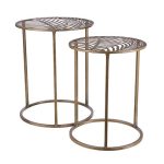 EDELMAN-1091729 Stolići, 45 x 35/50 x 40 cm, zlatni, set 2/1