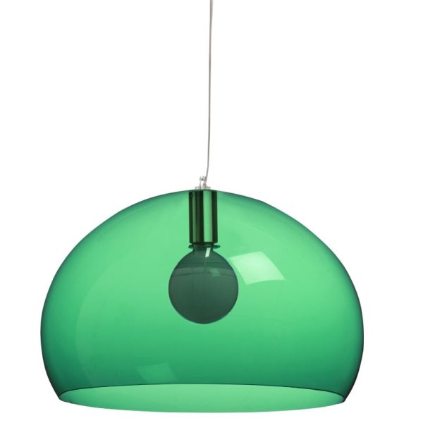 FL/Y, suspended lamp, transparent, emerald