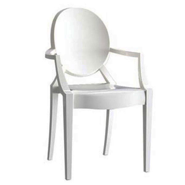 Louis-Ghost_Philippe-Starck_E5-glossy-white Louis Ghost, armchair, mat, glossy white - Slika 1