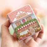 HSH-"LITTLE HOUSE" metalna kutijica, 5,8 x 4 x 6,9 cm, flower