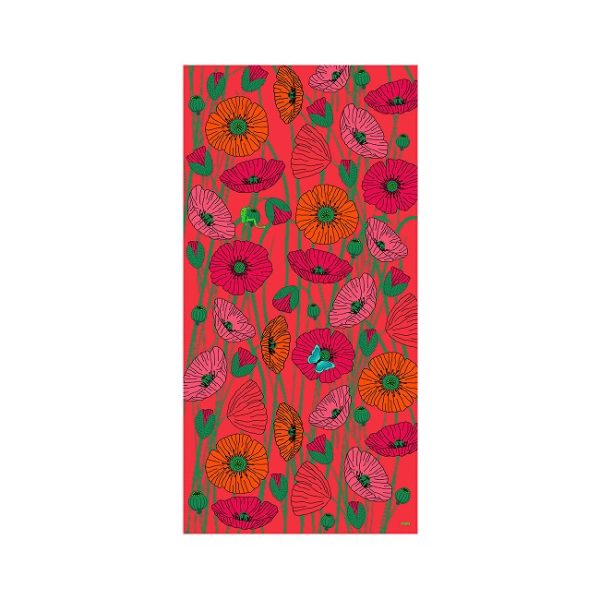 PYL-30864 COQ - BODY DS ručnik od mikrovlakana, 75 x 150 cm, Coquelicots