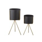 DEQ19PRE57963-134289 Metalne posude za cvijeće Pedestal, set 2/1