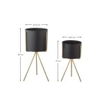DEQ19PRE57963-134289 Metalne posude za cvijeće Pedestal, set 2/1 - Slika 3