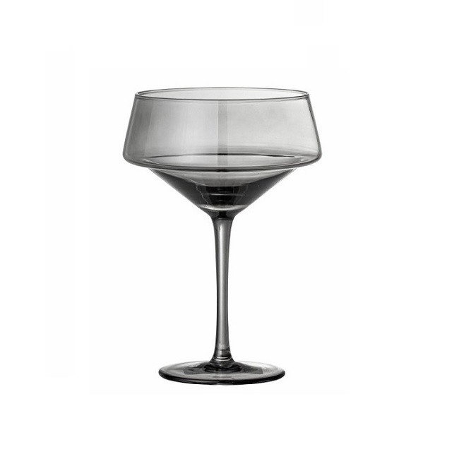 067521 BLO-8252222 Yvette staklene čaša za koktel, sive, O13x18 cm, 330 ml, set 4/1 - Slika 1
