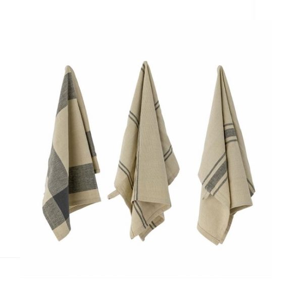 BLO-82055383 Anilla pamučne kuhinjske krpe, natur, 70x45 cm, set 3/1