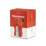 BALVI-27414 Stalak za olovke Sharpener,11,5x8,5x7,4 cm, crveni - Slika 3