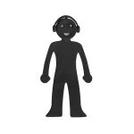 BALVI-25932 Lampica za knjigu Android,15,7x8x1,2 cm, crna