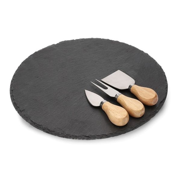 HOMLA-200156 STONE  daska za serviranje s noževima, 30 cm, set 4/1