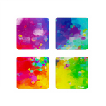 PYL-37220 PAL2 - SOUS VERRE stakleni podmetači, 10 x 10 x 0.4 cm, set 4/1, Palette
