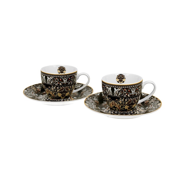 067690 DUO-5902693928492 William Morris-Acanthus Leaves porculanske šalice, 110 ml set 2/1 - Slika 1