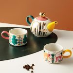 HSH - NISSA keramički set za čaj, čajnik 400 ml i šalice 236 ml, set 3/1 - Slika 2