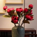 HSH - MAGNOLIA umjetno cvijeće, 72 cm, crveno - Slika 2