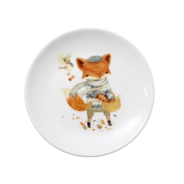 067957 HSH - FORREST FRIENDS porculanski tanjur, 20,5 cm, lisica - Slika 1