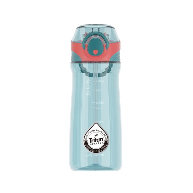 068053 HSH - REFILL plastična boca za vodu, 550 ml, tirkizna/crvena - Slika 1