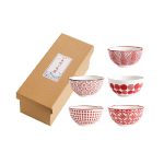 HSH - LUAN keramičke zdjelice, 11x5,3 cm, set 5/1, crvene