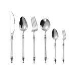 HSH - CELESTA pribor za jelo za 1 osobu set, srebrni