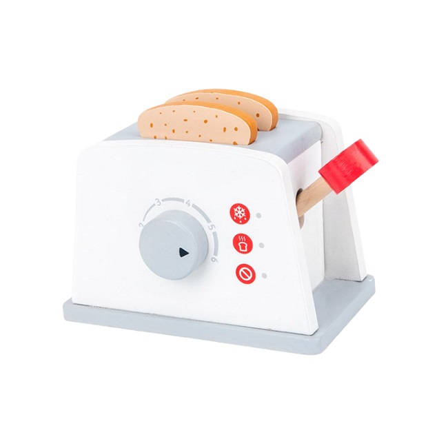 068486 HSH - TOAST drveni set za igru toster s dodacima, 15x9x10,2 cm, za uzrast: 3 g + - Slika 1