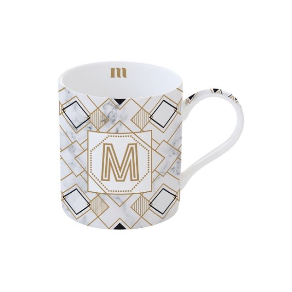 R2S-R0282#MNGM Porculanska šalica  350 ml u kutiji  MONOGRAM M