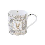 R2S-R0282#MNGV Porculanska šalica  350 ml u kutiji  MONOGRAM V