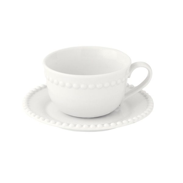 R2S-R2705#TIFW Porculanska šalica sa tanjurićem, 110 ml TIFFANY WHITE