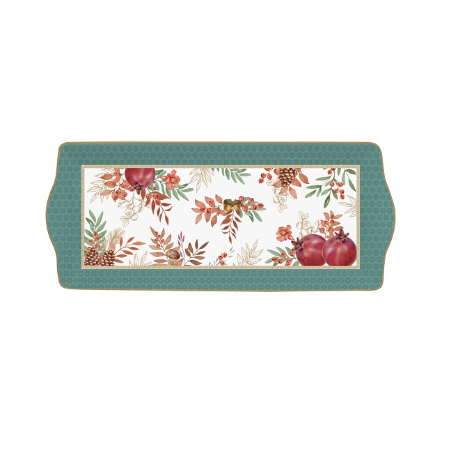 068312 R2S-R1109#ASYM Porculanski pladanj 35x15 cm u kutiji AUTUMN SYMPHONY - Slika 1