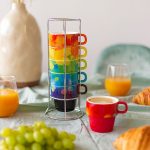 PYL-38493 PAL - CAFE CINO DES ARTISTES porculanske šalice za cappuccino na stalku, 220 ml, Palette - Slika 2