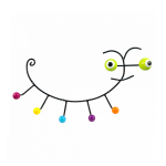 PYL-CATERPILLARG GR - CATERPILLAR zidna vješalica 60 x 30 cm, zelena