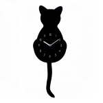 PYL-26423 NOIR - DANCING CAT zidni sat, 15,5 x 3,5 x 43,5 cm