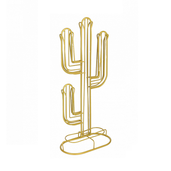 069122 PYL-30579 GOLD - CACTUS stalak za Nespresso kapsule, 20,5 x 9 x 40 cm, zlatni - Slika 1