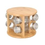 HOMLA-163014 BAMBOU set posuda za začine na stalku, 15x19 cm