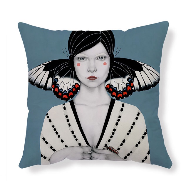 069455 HSH - WINGS ukrasna jastučnica, 45x45 cm, plava - Slika 1