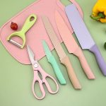 HSH - PASTELS set 6 noževa s daskom - Slika 2