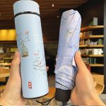 HSH - ASIA poklon set termosica 500 ml i kišobran, sv. plavi - Slika 2