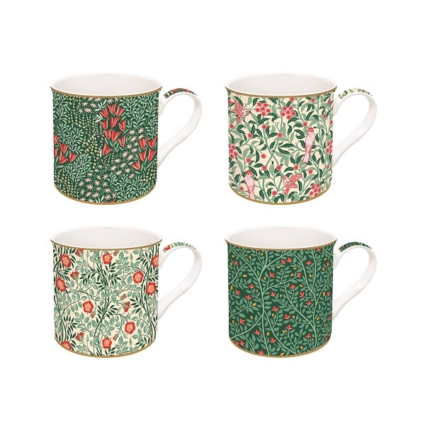 070696 R2S-R0179#FASY Set 4 porculanske šalice 300 ml u poklon kutiji FLORAL FANTASY - Slika 1