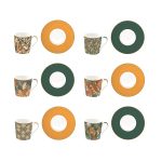 R2S-R0126#NAMI Set 6 porculanskih šalica s tanjurićima 100 ml u poklon kutiji NAMIBIA - Slika 2