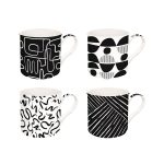 R2S-R0179#GRAF Set 4 porculanske šalice 300 ml u poklon kutiji GRAFFITI
